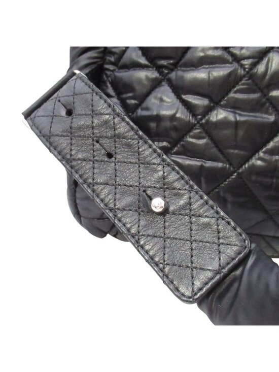 Chanel CC Logo Quilted Backpack Purse Black main image 14